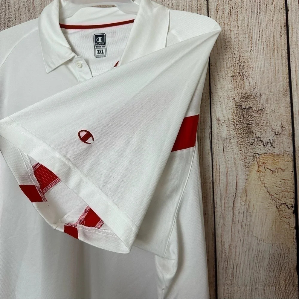Champion Mens white Red Double Dry Athletic shirt size 3XL - Picture 4 of 9